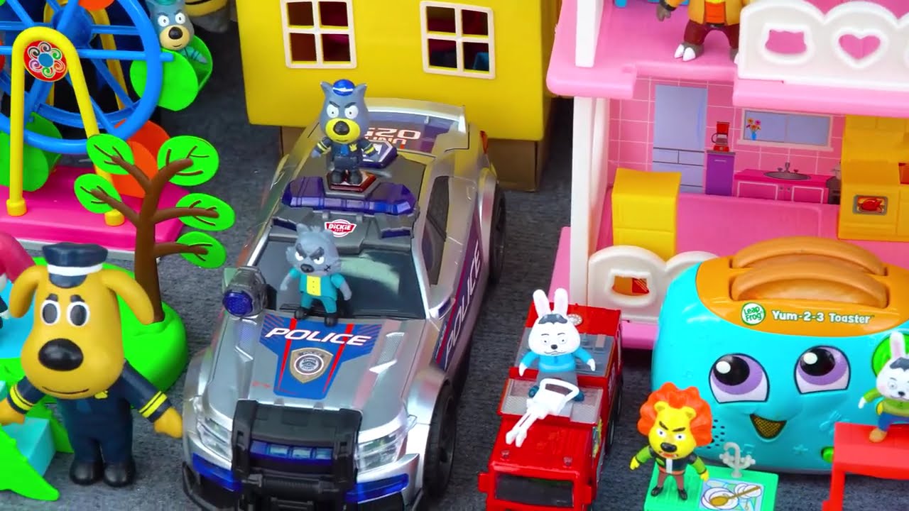 66 Minutes Satisfying With Unboxing Cute Labrador Track Set Toys ...