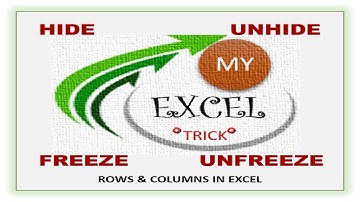 Hide,Unhide,Freeze,Unfreeze Excel Rows and Columns || My Excel Vol 1