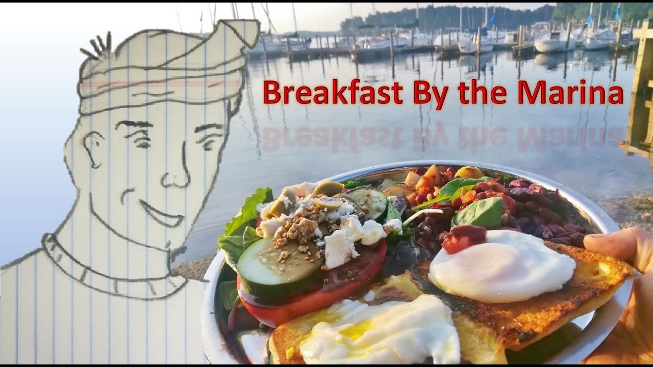 Liveaboard Diaries - Huge breakfast by the marina on a lazy Sunday morning.