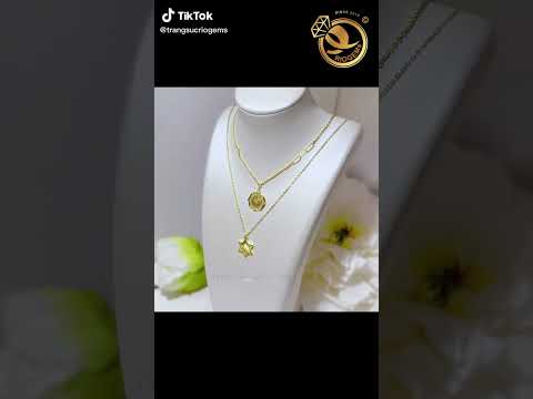 Dây chuyền nữ Vàng 24K thiết kế Charm tinh tế