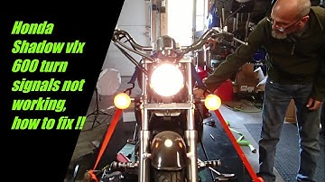 Honda Shadow vlx 600 : turn signal diagnosis and general maintenance