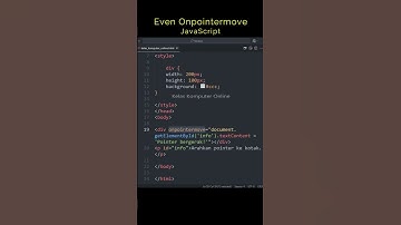 Belajar JavaScript Pemula: Mengenal HTML Attribute onpointermove