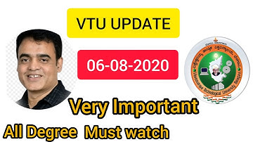 GOOD AND IMPORTANT VTU UPDATE :- 06-08-2020 | VTU UPDATES TODAY 2020