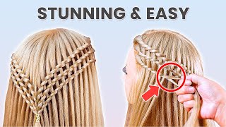Easy Twisted Waterfall Braid | Looks Complicated, But It’s So Simple!