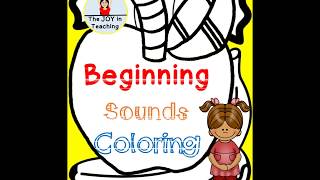 Beginning Sounds Coloring Video Pin