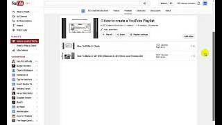 How To Create A Youtube Playlist