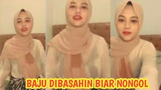 Hijab Style Simple Hijab Cantik Imut Basah-Basahan Bajunya Basah Wow Enak Banget