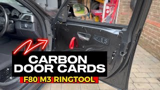 Carbon door cards for my F80 ringtool !!