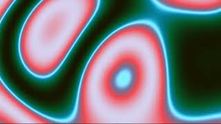 Pulsing Green, Cyan and Red Energy Waves Abstract Neon Background 1 Hour