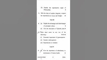 Question paper of gymnosperm and ethanobotany #msc botany #sem 2