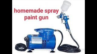 Paint spray gun with refrigerator compressor