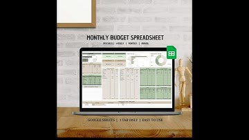 Monthtly Budget Template |  GOOGLE SHEETS