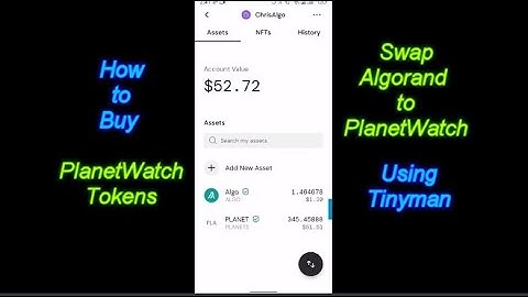 How to Buy PlanetWatch Tokens  - Swapping Algo Coin to Planetwatch using Tinyman
