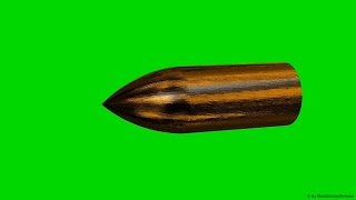 Gun Bullet In Fly - Green Screen - Free Use