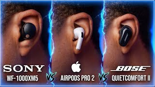 Ultimate Battle: Sony WF1000XM5 vs Airpods Pro 2 vs Bose Quietcomfort II