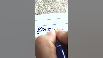 Sowjanya - Beautiful name in Cursive writing | Cursive writing for beginners | #shorts