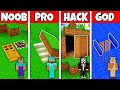 Minecraft battle noob vs pro vs hacker vs god secret underground house build challenge in minecraft