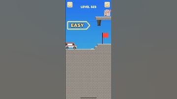 draw bridge puzzle game play level 323🚘 #gaming #drawing #shorts