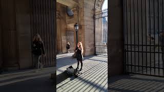 Street musician in Louvre 🇫🇷 #paris #paris2024