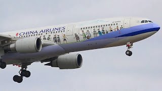 'MASALU! TAIWAN' Livery - China Airlines A330-300 - Landing at Melbourne Airport [B-18358]