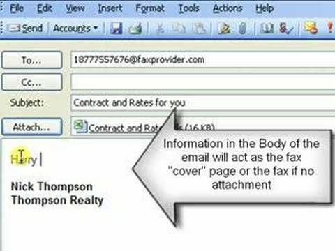 How to send a fax with email - YouTube