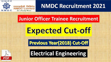 #NMDC Junior officer trainee expected cut off | nmdc jot electrical expected cut off