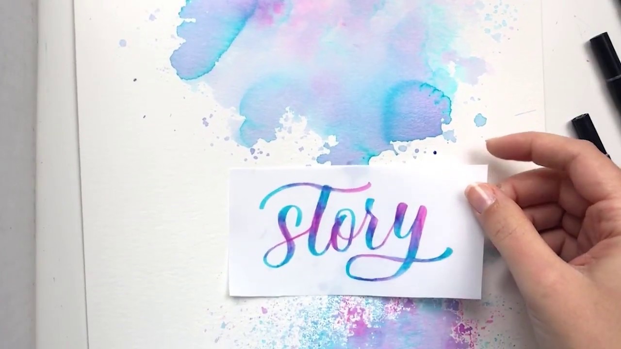 watercolour hand lettering for beginners - Lemon Thistle