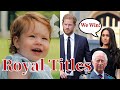 Meghan Markle and Prince Harry Royal Titles