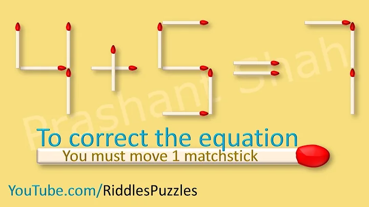 Matchstick Puzzle 4+5=7
