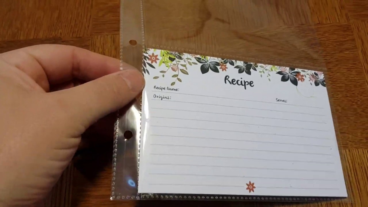 Recipe Card Sleeves 4x6 4x6 Recipe s Full Size 4x6 For 8.5x11 Pack Of 25  Recipe s Top-Loading Crystal Clear Recipe Card Sleeves With 2 Pockets For 3  Ring Binder, Plastic Index