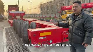 Detachable Gooseneck, Active and Remote Steering, 2+3+4+5 Meter Modular Deck, 120 Ton Capacity.