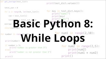 Basic Python 8: While Loops