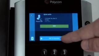 Polycom VVX: Add Favorite Contacts