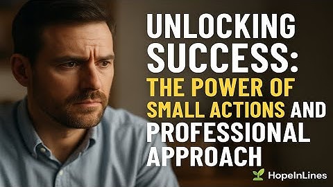 Unlocking Success: The Power of Small Actions and Professional Approach