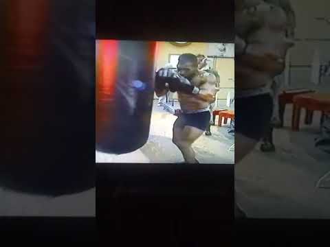 Iron Mike Tyson - (SHORT CLIP OF HIM PUNCHING THE SPEED BAG & HEAVY BAG)