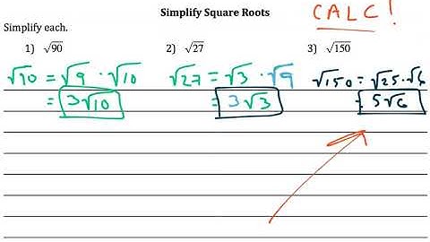 10.1 Simplifying Radical Expressions (1 of 4)
