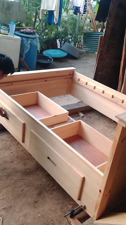 Laci penyimpanan di bawah tempat tidur #kayu #pertukangan #pertukangan #diy #perabotanmurah #rencanapertukangan