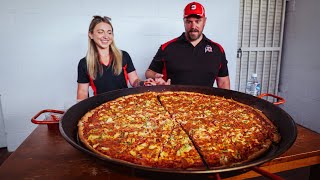 $500 Cash If Randy and I Finish This Undefeated FOUR Person Team Pizza Challenge in Tasmania!
