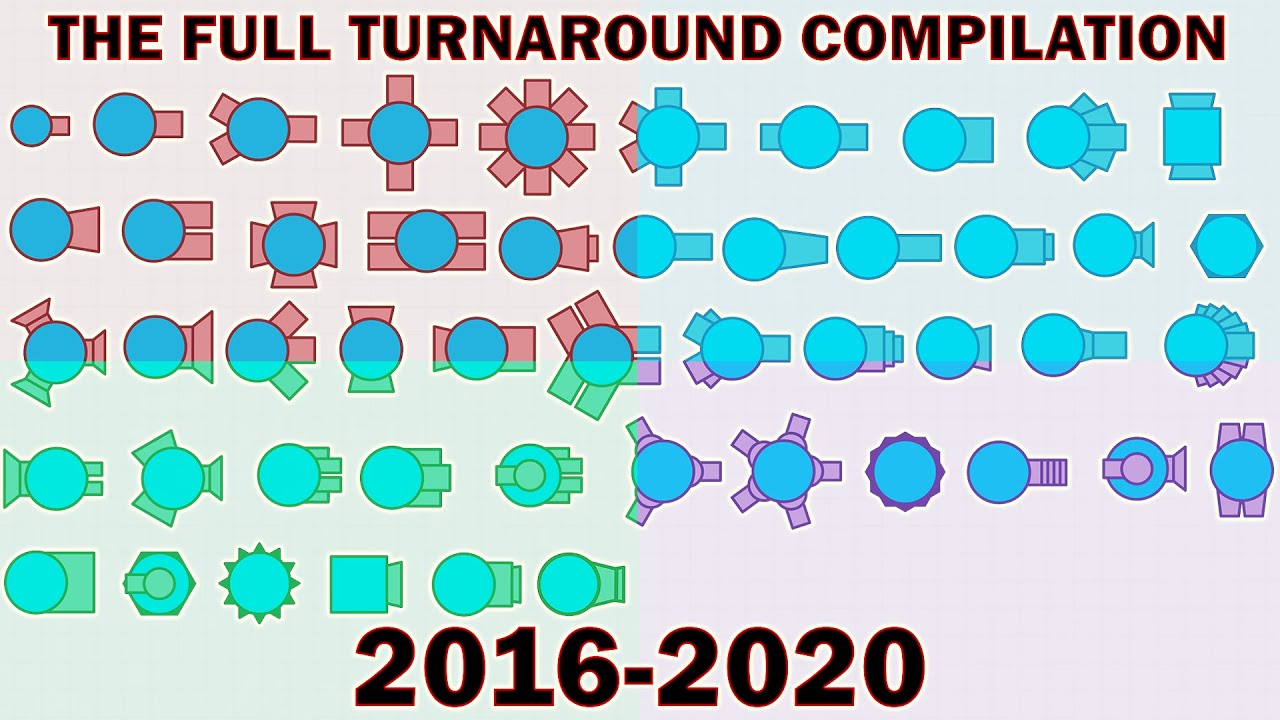 Diep.io - The Full Turnaround Compilation (2016 - 2020) 