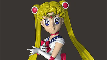 ปั้น เซเลอร์มูน 3D sculpting Sailor moon