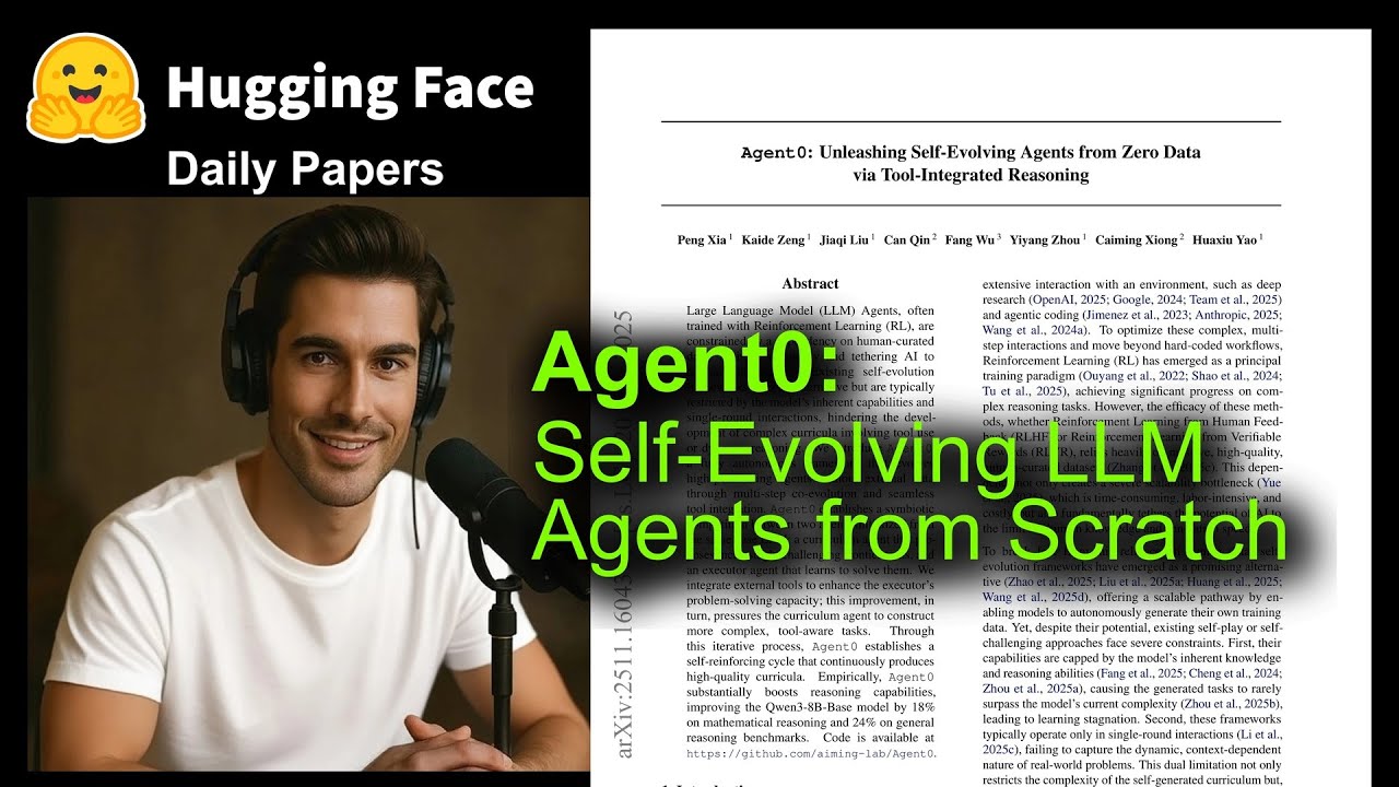 Agent0: Self-Evolving LLM Agents from Scratch - YouTube