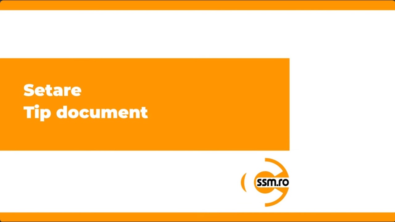 Setare tip document