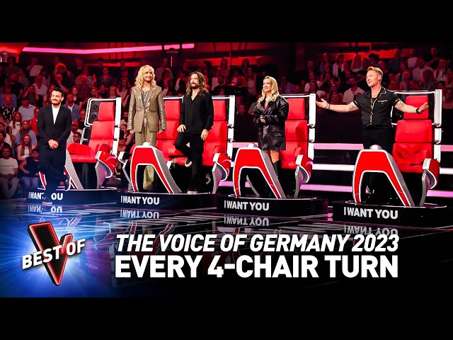 Every Incredible 4-CHAIR TURN on The Voice of Germany 2023 class=