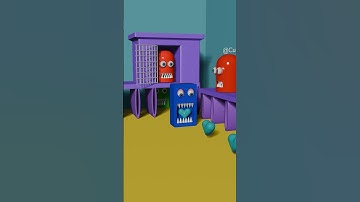 CUBE MONSTER EATING HEART #3danimation   #horrorshow #loops #cuboidmonster3d #funny #gaming #loops