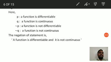 Mathematical Logic ( Negation of Compound Statement )