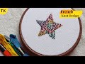 Hand embroidery stitches  french knot embroidery designs