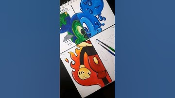One Drawing of Mickey Mouse BUT 4 Different Art Style with Acralic Color Part-3 #shorts #art #draw