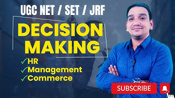 Decision Making | Management | Commerce| HRM | UGC NET Commerce #ugcnet2024