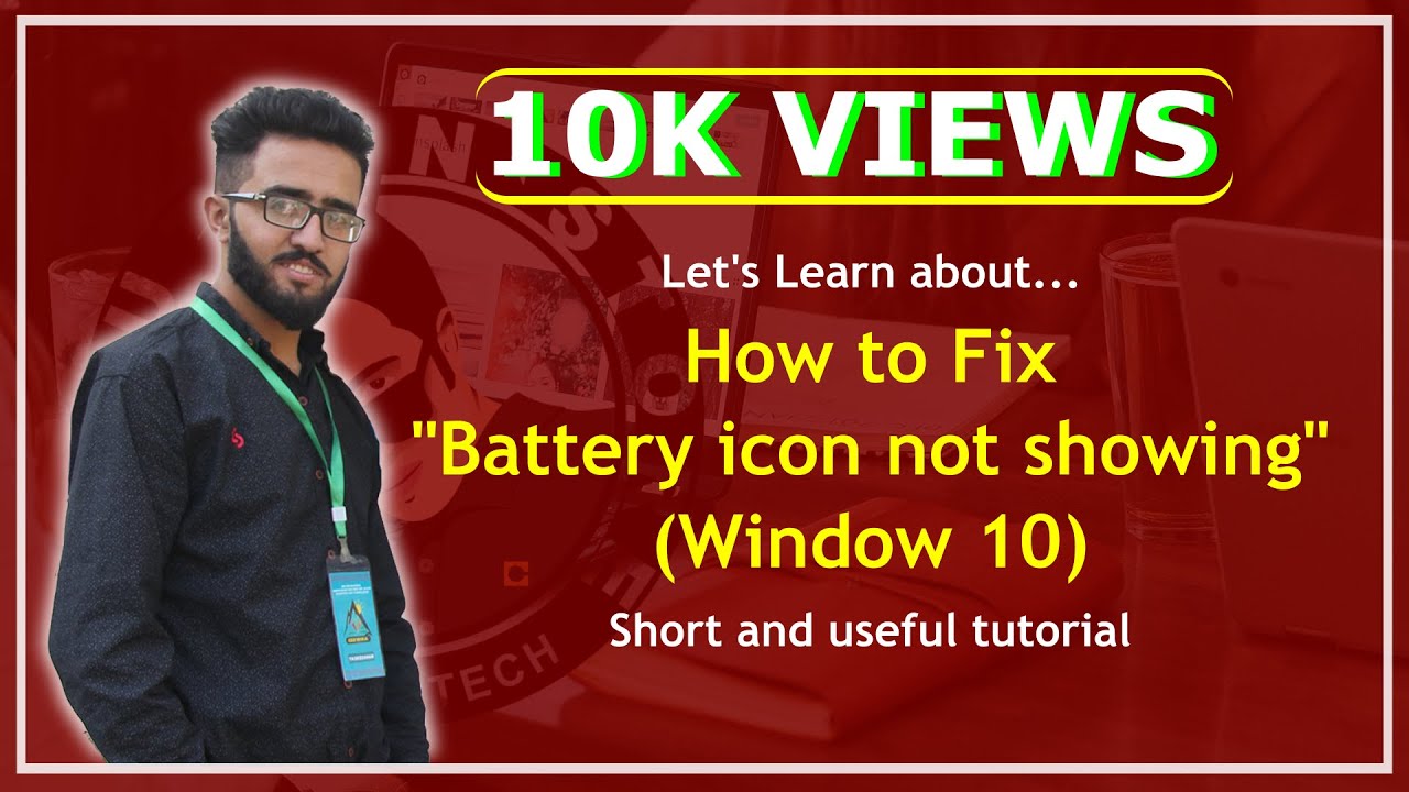 How to fix battery icon not showing in taskbar || Window 10 || Battery icon show nahi ho raha