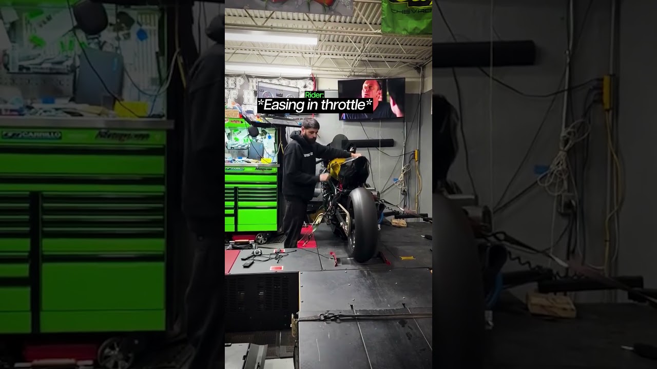 Rider Cannot Get Traction on Dyno😳